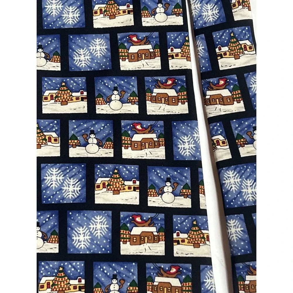 Save The Children 100% Silk Tie Lot Scenes Of Christmas The Next Generation